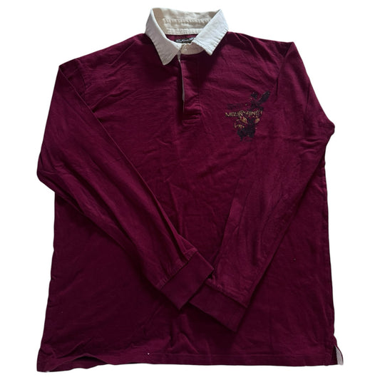 Medium Atlas For Men Deep Red Rugby Shirt