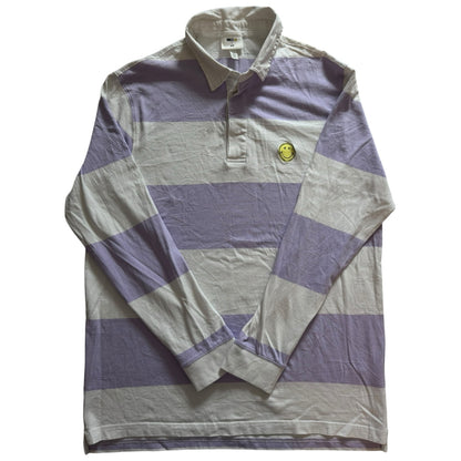 Extra large Smiley White and Purple Rugby Shirt