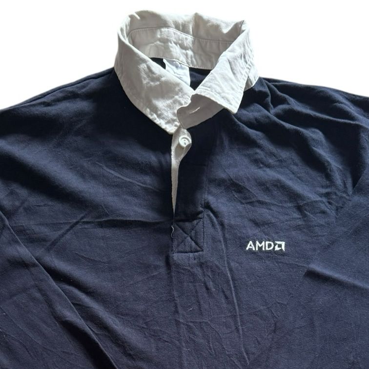 Medium B&C Navy Rugby Shirt