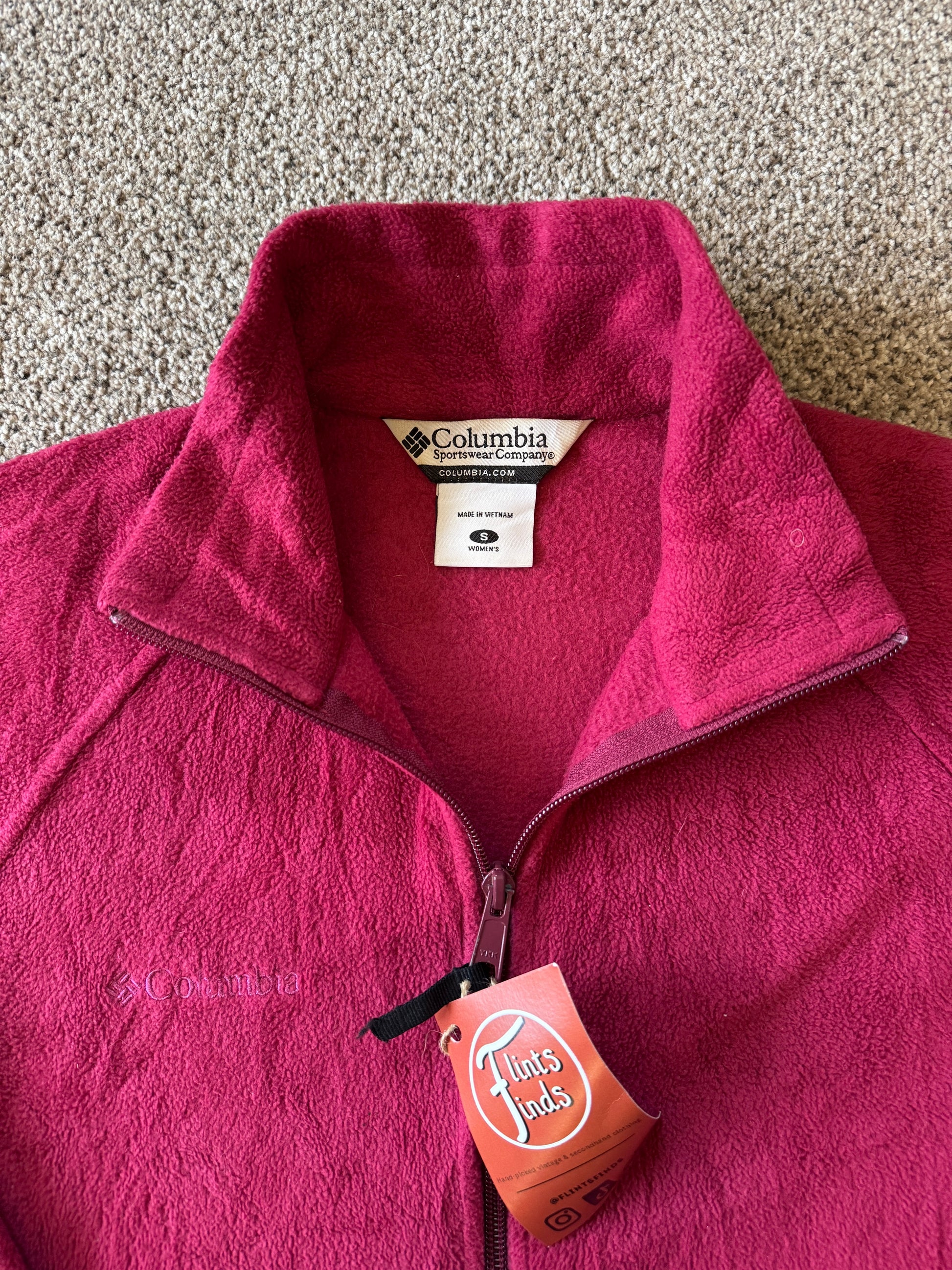Woman's Small Columbia Pink Full Zip Fleece