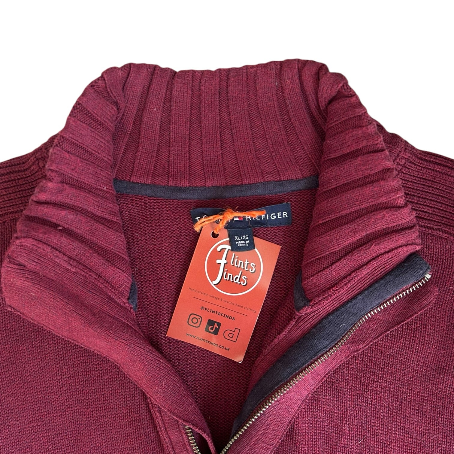 Extra large Tommy Hilfiger Burgundy Red 1/4 Zip