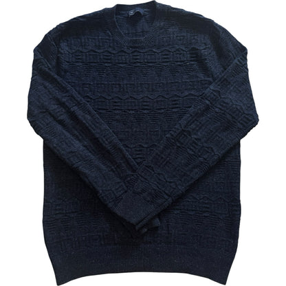 Large Gap Navy Blue Knitted Textured Jumper