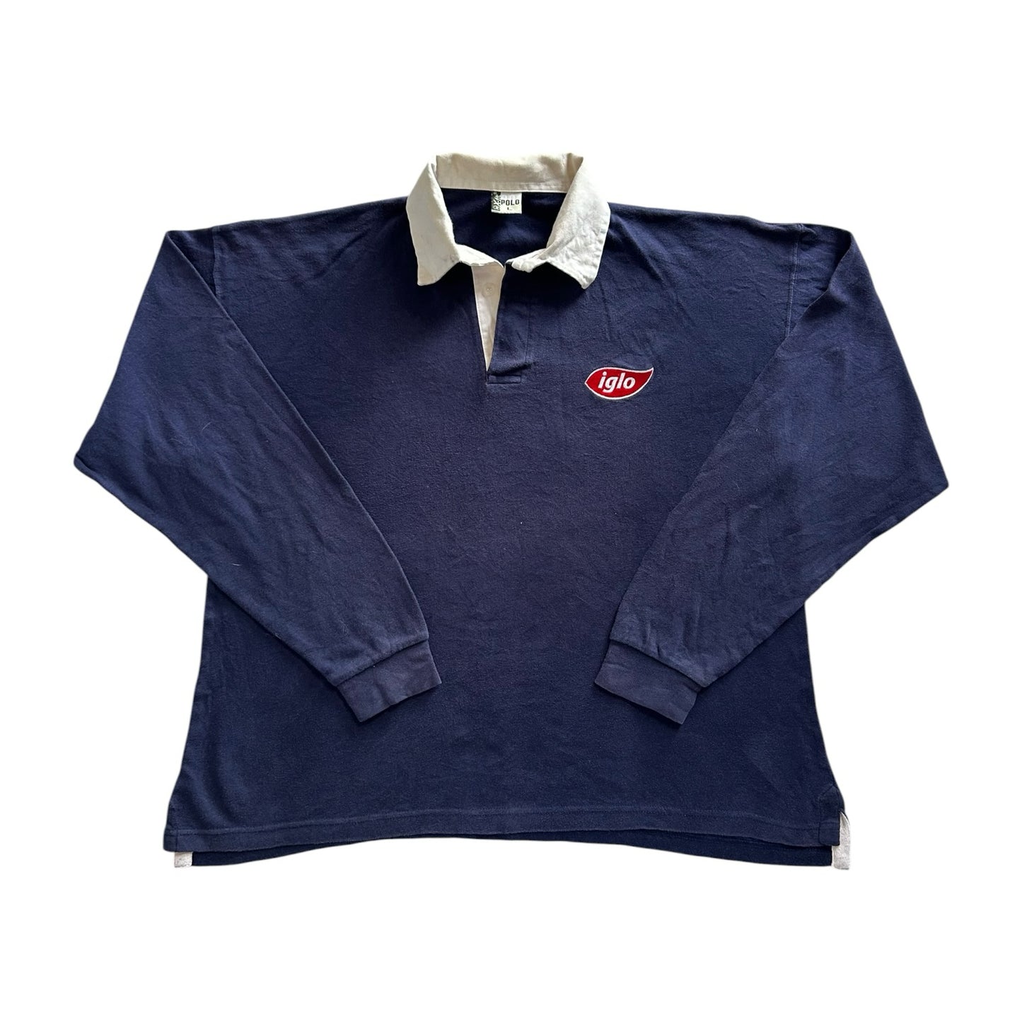 Large X-Fit Iglo Navy Rugby Shirt