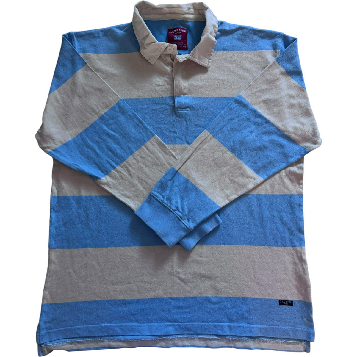 Extra large Sacoor Sport Blue and Beige Rugby Shirt