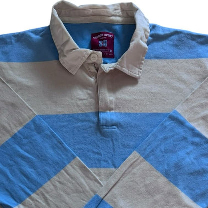 Extra large Sacoor Sport Blue and Beige Rugby Shirt