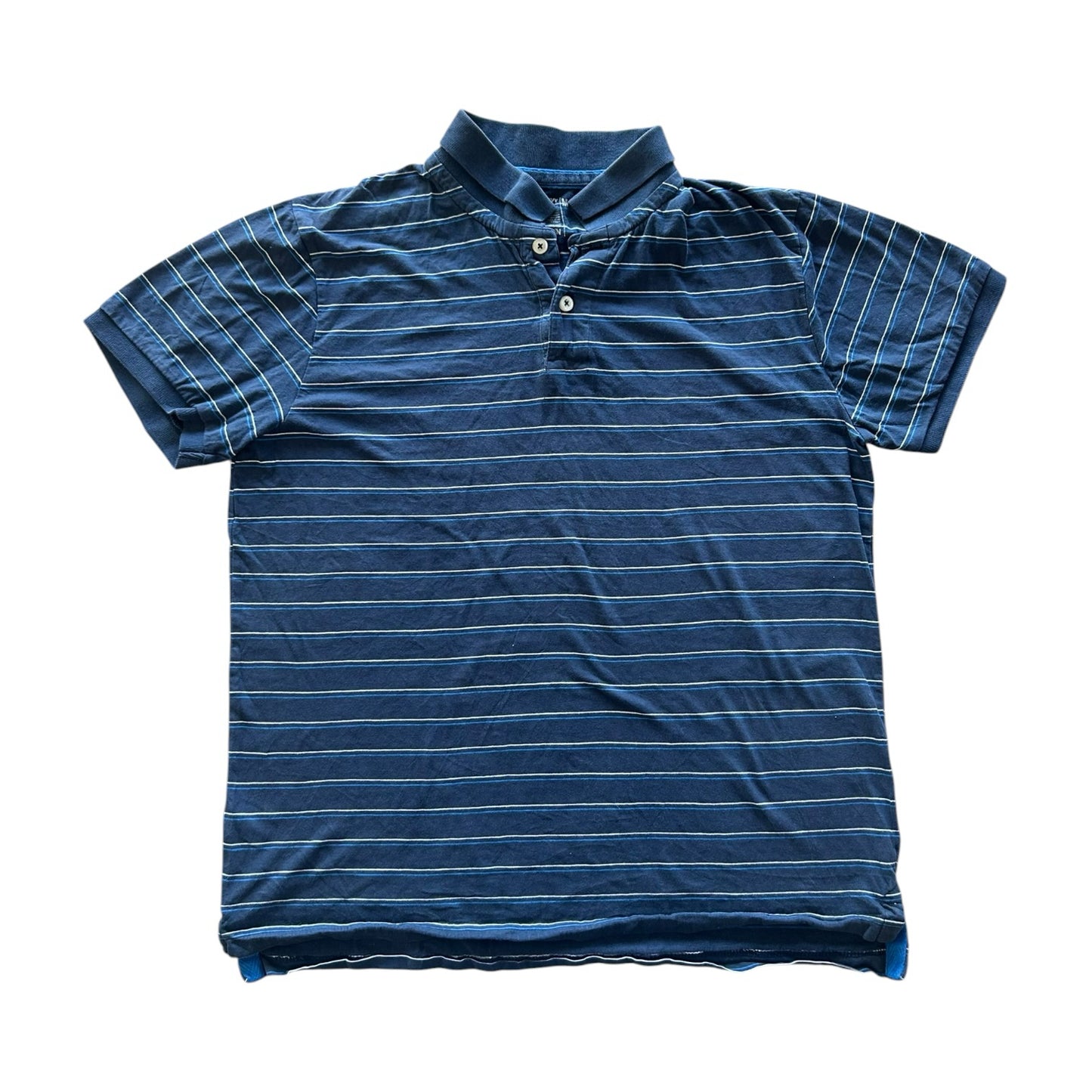 Medium Old Navy Blue and White Polo Shirt