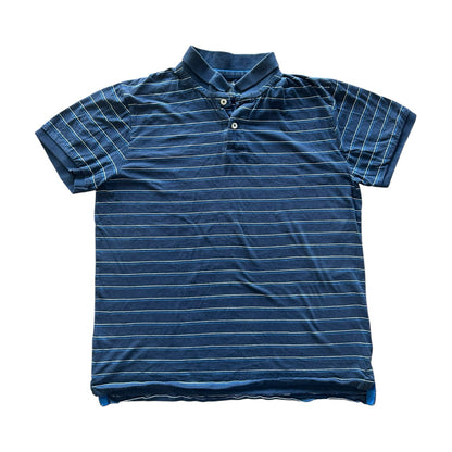 Medium Old Navy Blue and White Polo Shirt