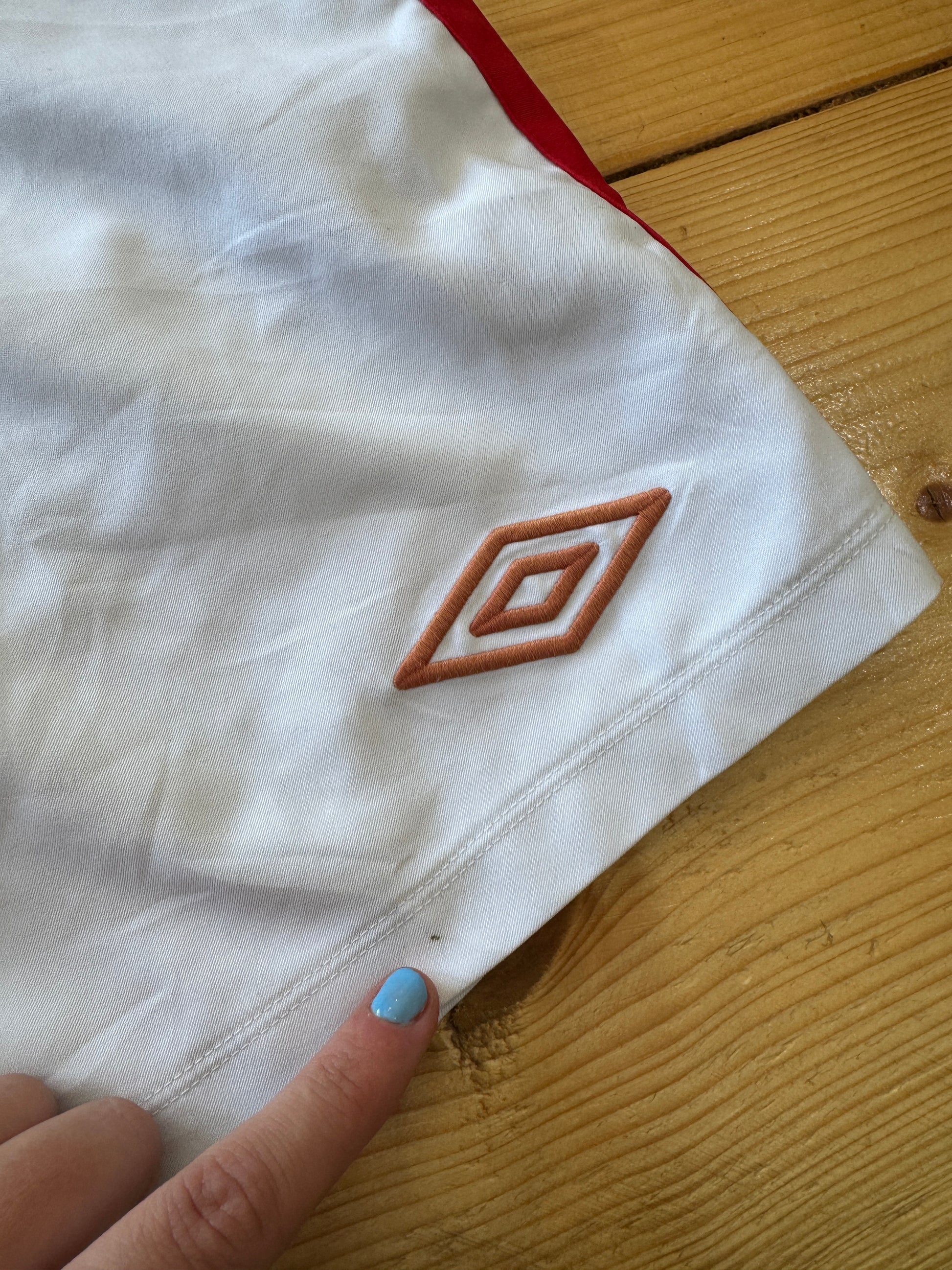 Large Umbro White England Football Shorts