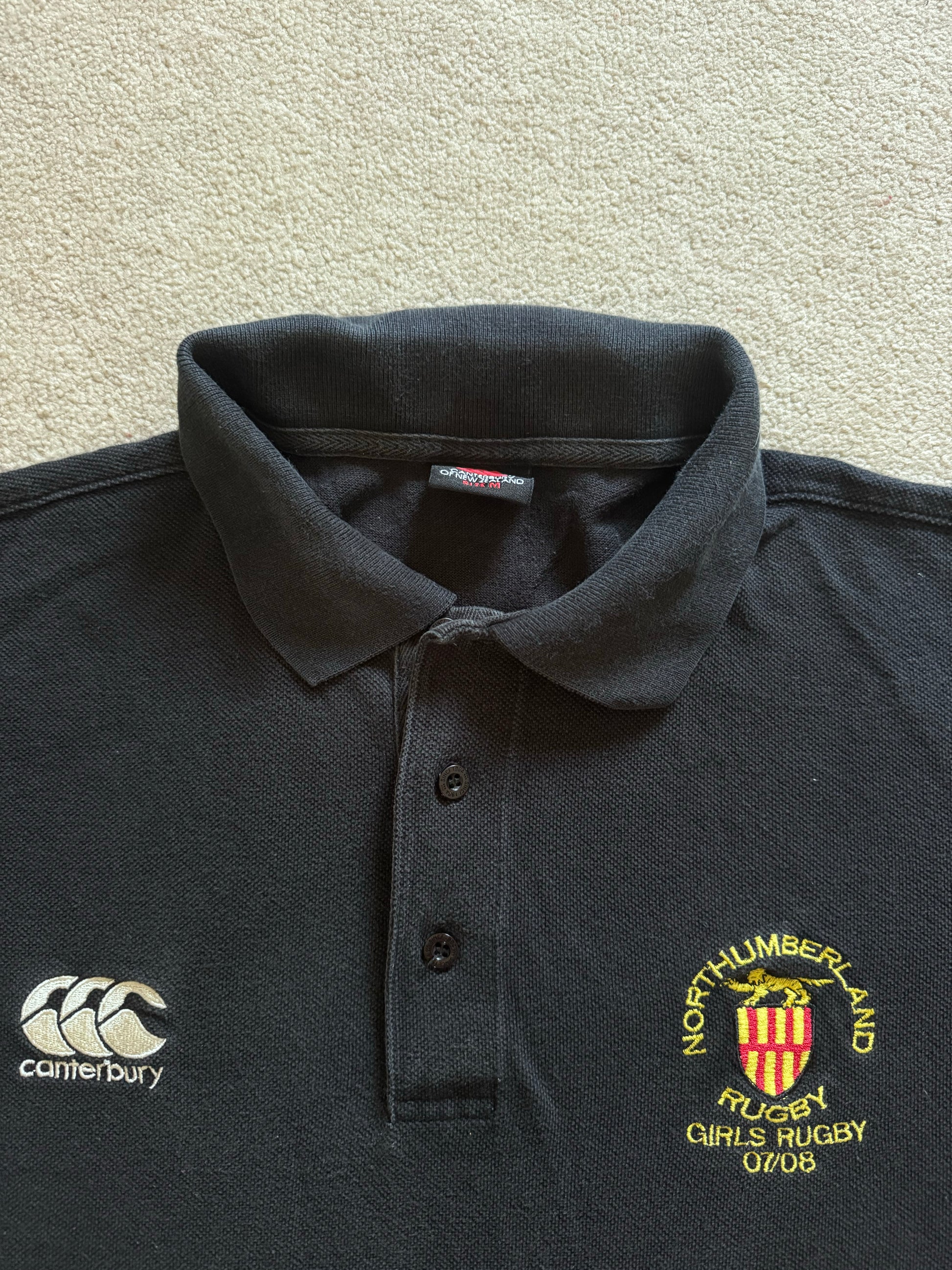 Medium Canterbury Navy Northumberland Rugby Polo Shirt