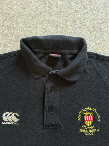 Medium Canterbury Navy Northumberland Rugby Polo Shirt