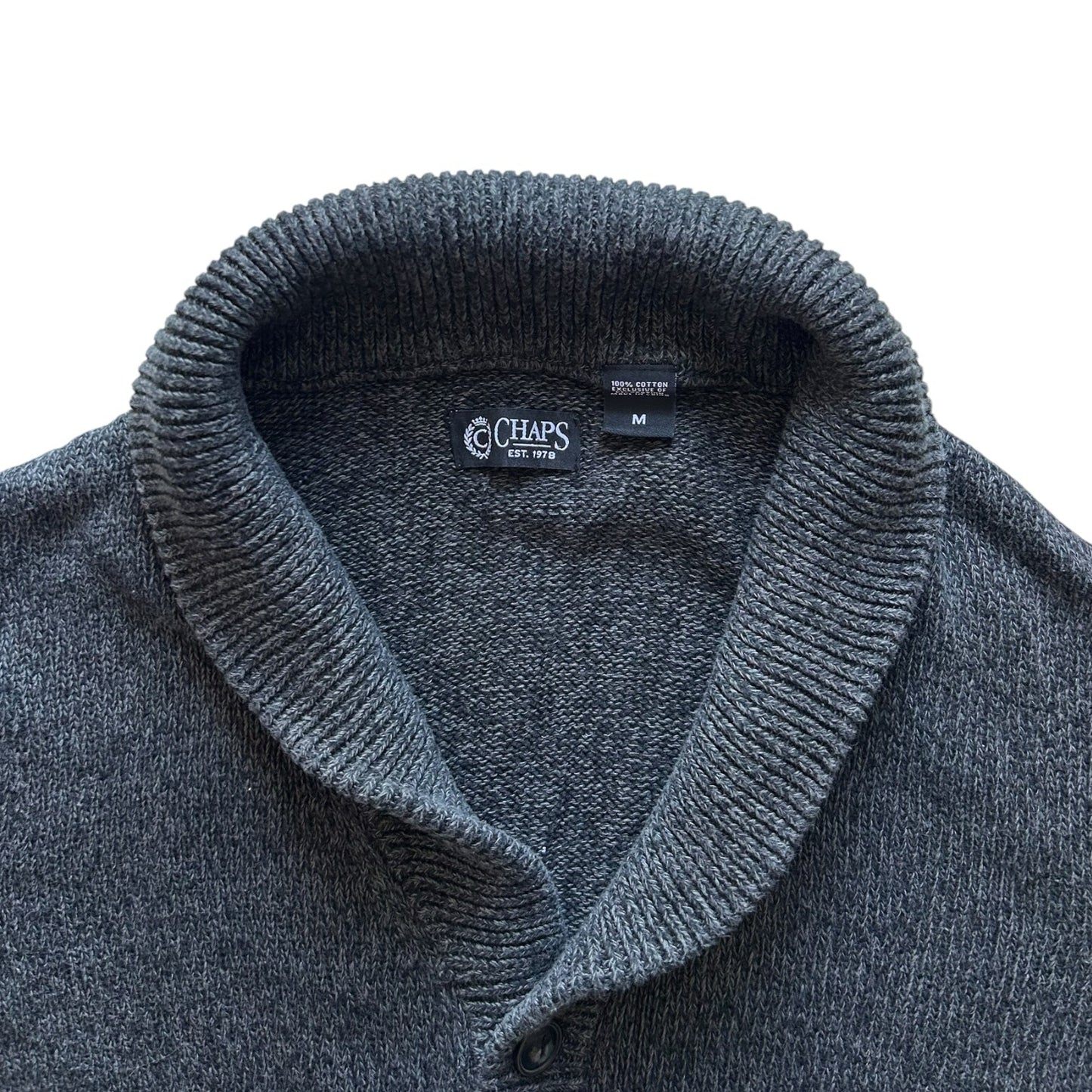 Medium Chaps Grey Knitted Cardigan