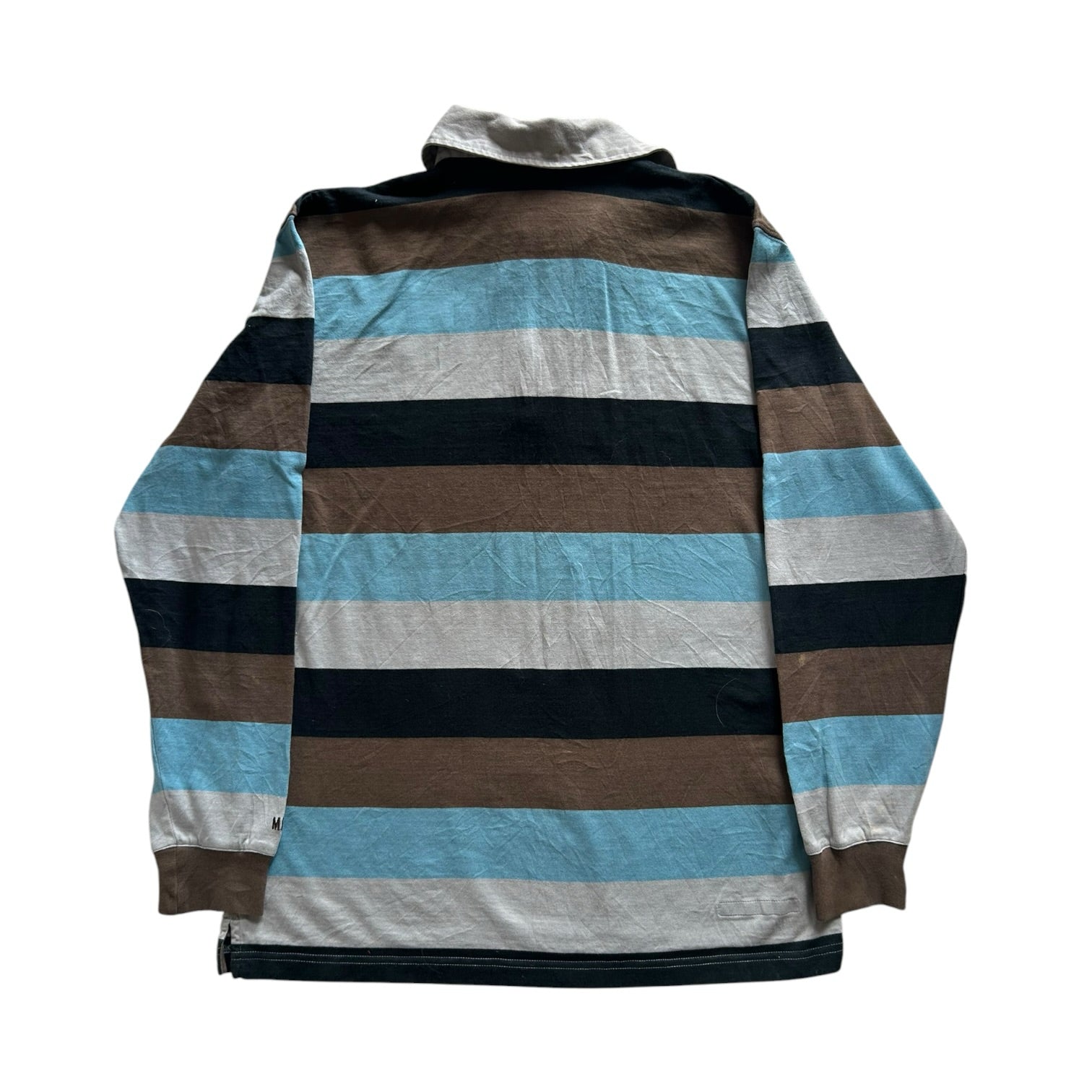 Medium Melka Blue, Brown and Black Rugby Shirt