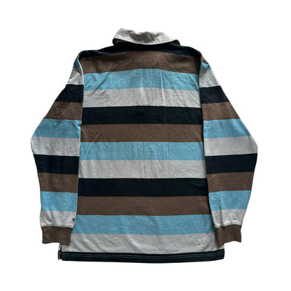 Medium Melka Blue, Brown and Black Rugby Shirt