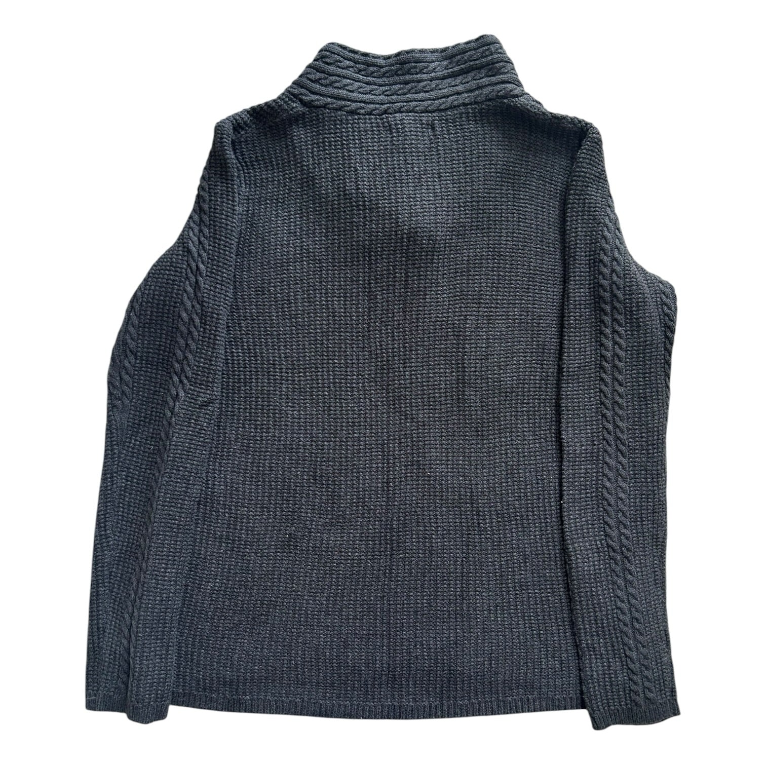 Woman's Large Nautica Grey Knitted Shawl Neck Jumper