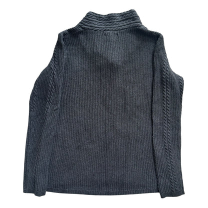 Woman's Large Nautica Grey Knitted Shawl Neck Jumper