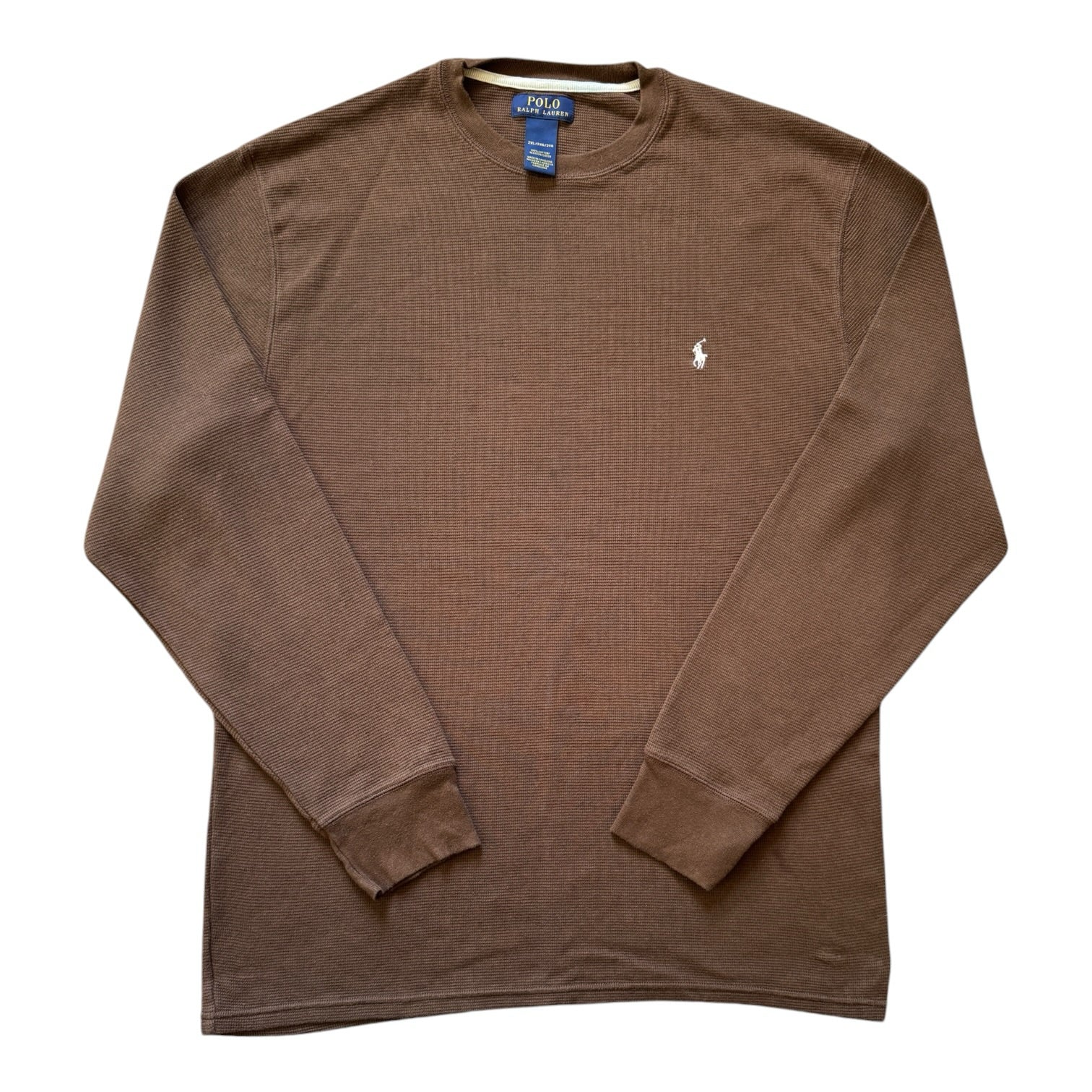 XXL Ralph Lauren Brown Waffle Thin Sweatshirt