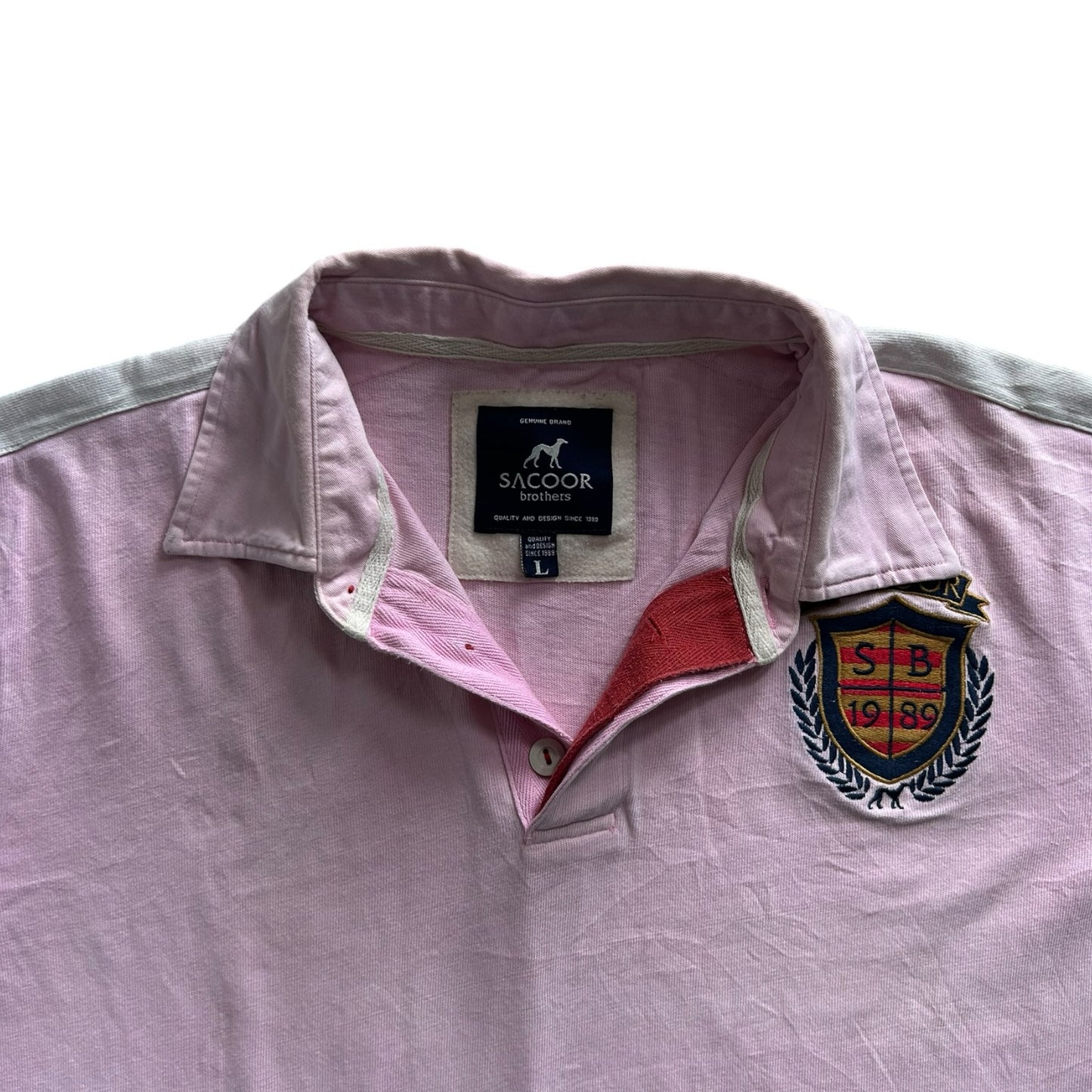 Large Sacoor Pink Rugby Shirt