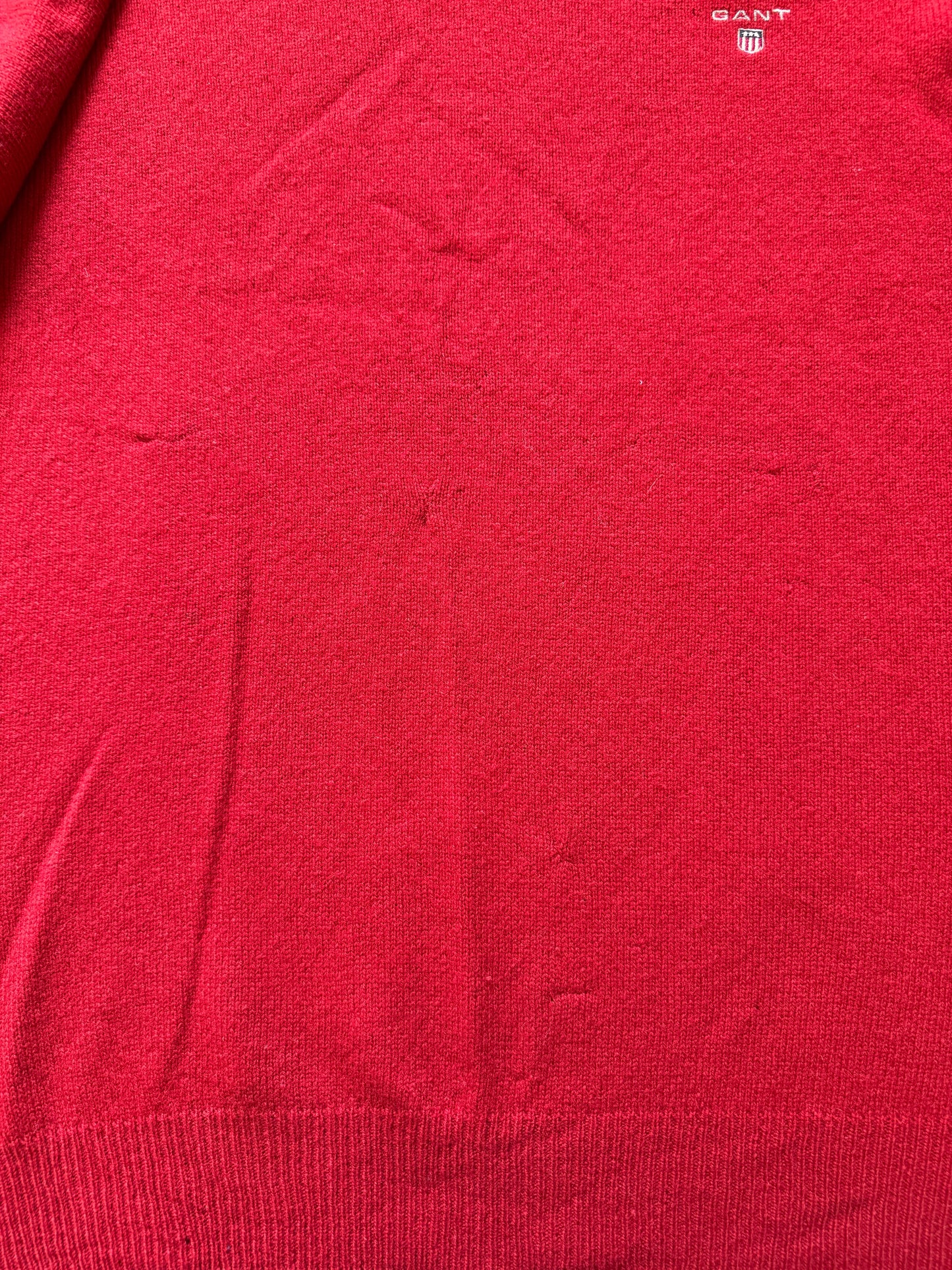 Large Gant Red Wool Knitted Jumper - Repaired/damaged