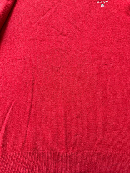 Large Gant Red Wool Knitted Jumper - Repaired/damaged