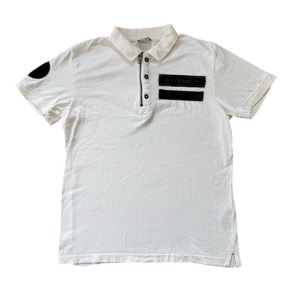 Small Diesel White Avant Garde Zip Polo Shirt