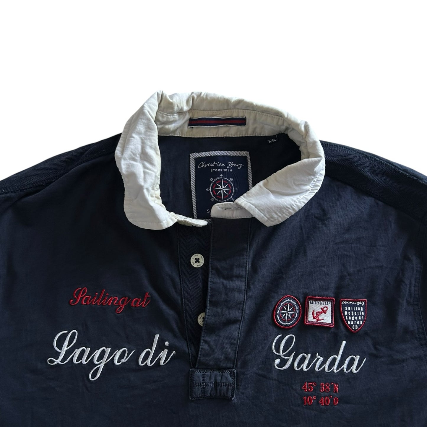 XXL Christian Berg Navy Lago Di Garda Rugby Shirt