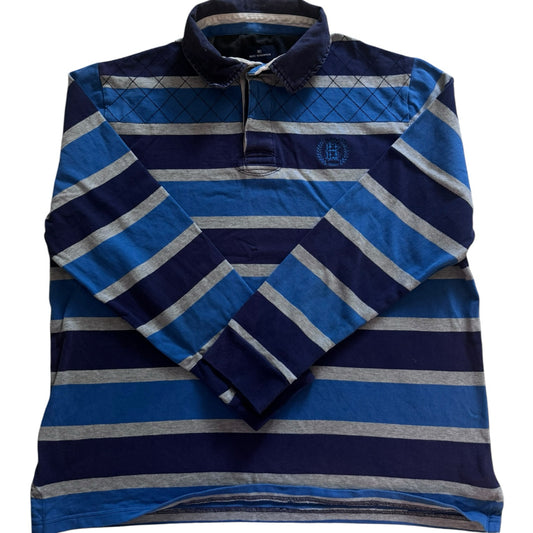 Extra large Blue Harbour Blue, Navy and White Rugby Shirt