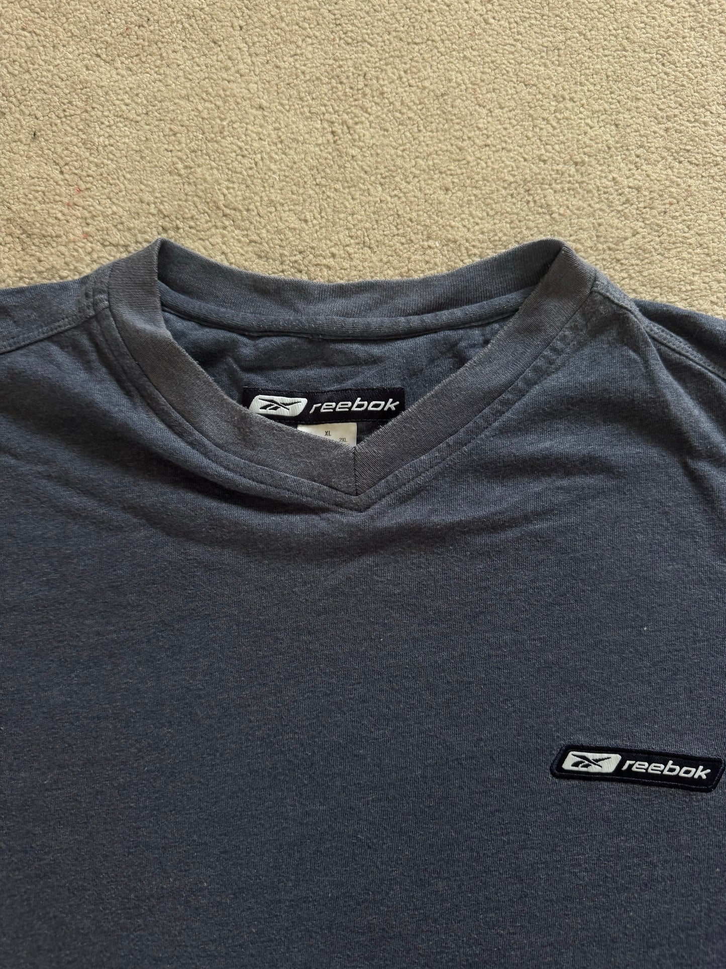 Extra large Reebok Washed Blue V-Neck T-Shirt