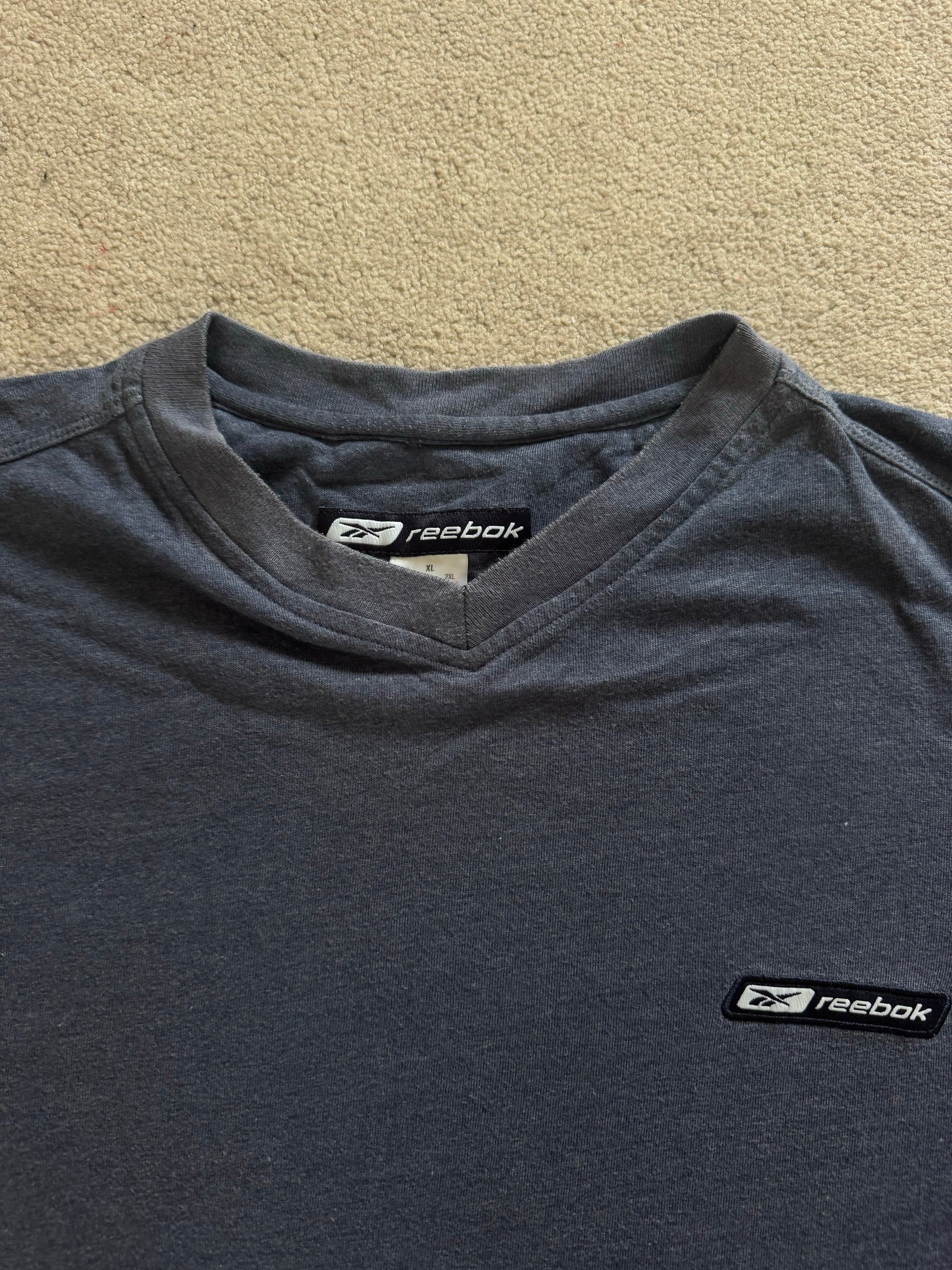 Extra large Reebok Washed Blue V-Neck T-Shirt
