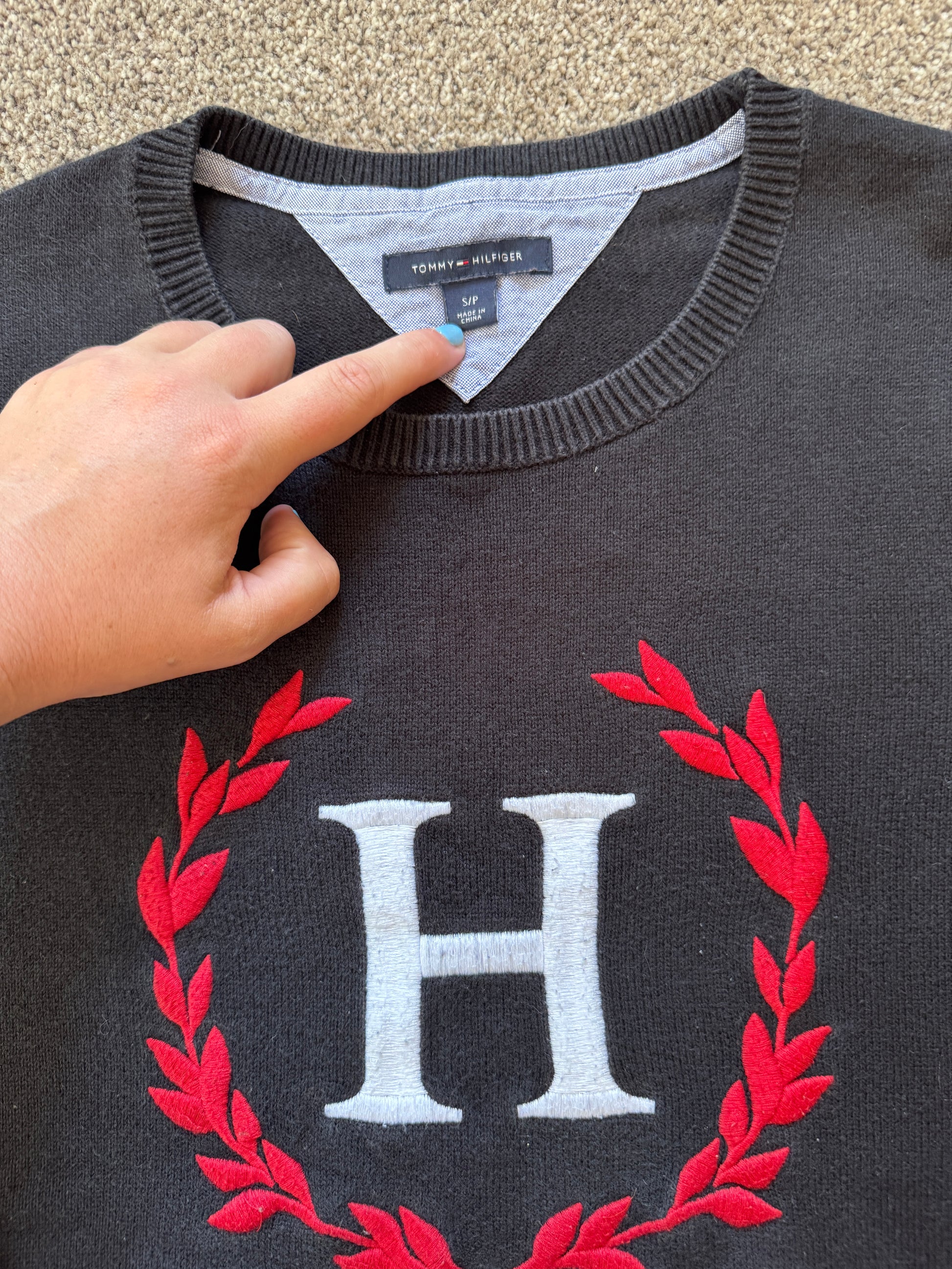 Small Tommy Hilfiger Black 'H' Sweatshirt
