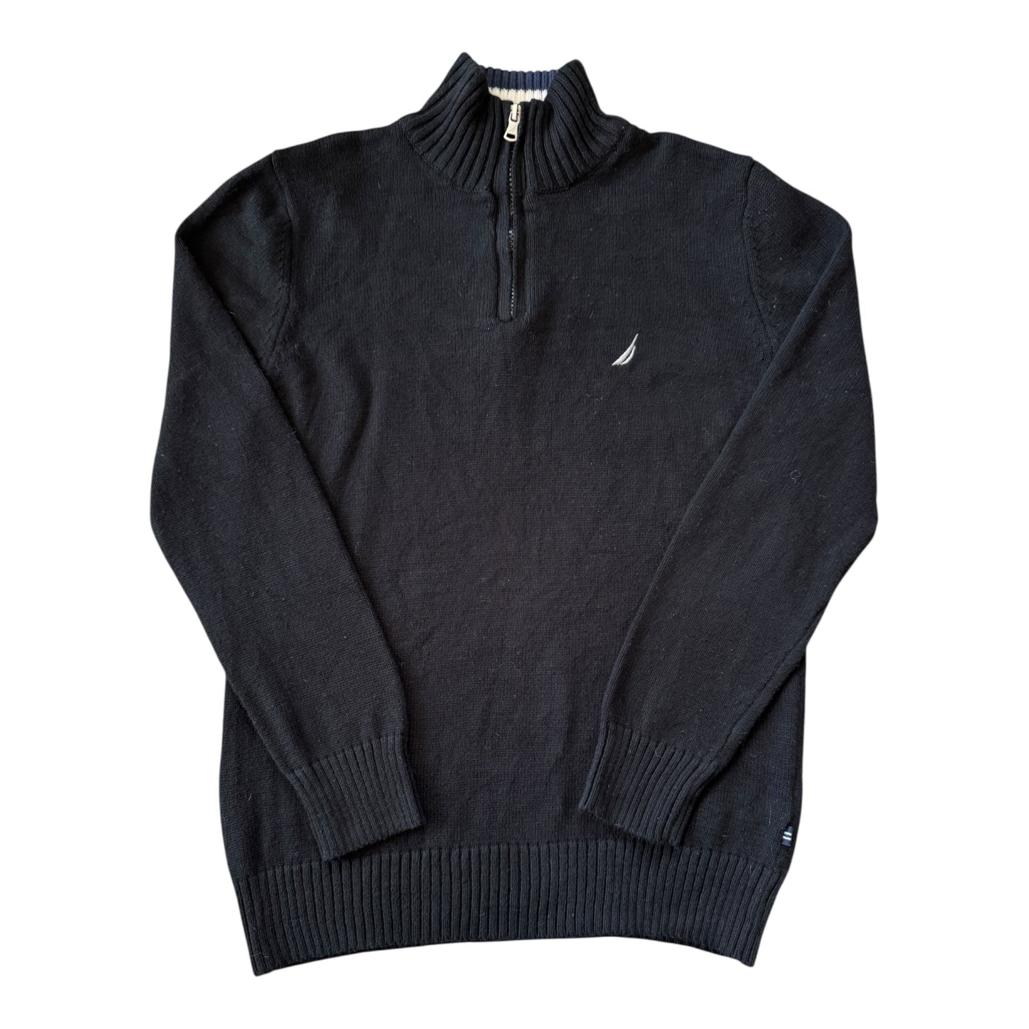 Aged 10-12 Nautica Black 1/4 Zip