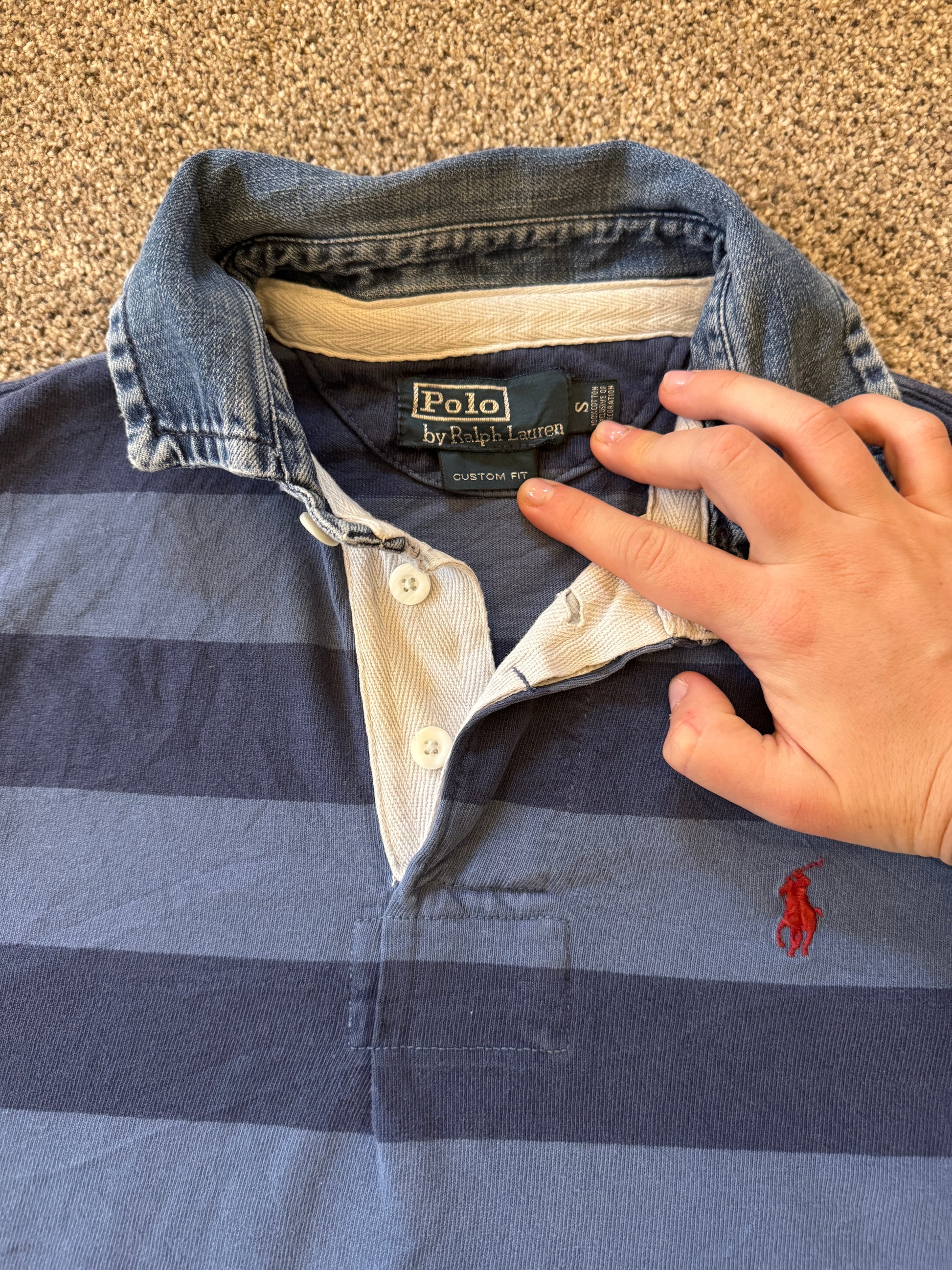 Small Ralph Lauren Navy Rugby Shirt