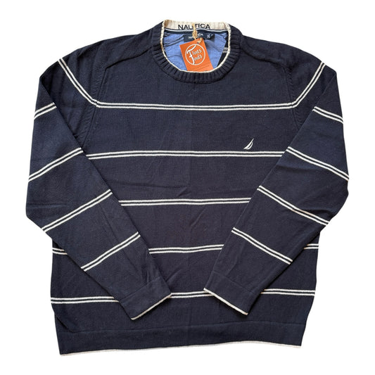 Extra large Nautica Navy and White Knitted Jumper