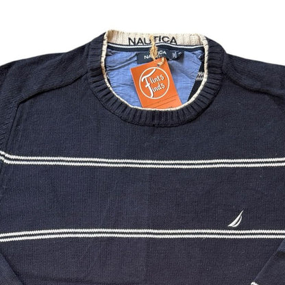 Extra large Nautica Navy and White Knitted Jumper