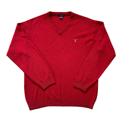 Large Gant Red Wool Knitted Jumper - Repaired/damaged