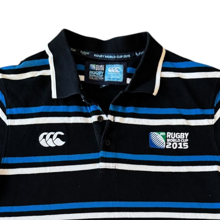 Medium Canterbury Black Rugby World Cup 2015 Polo Shirt