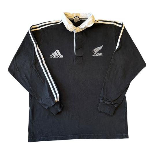 Medium 1999 Adidas Black New Zealand All Blacks Rugby Shirt