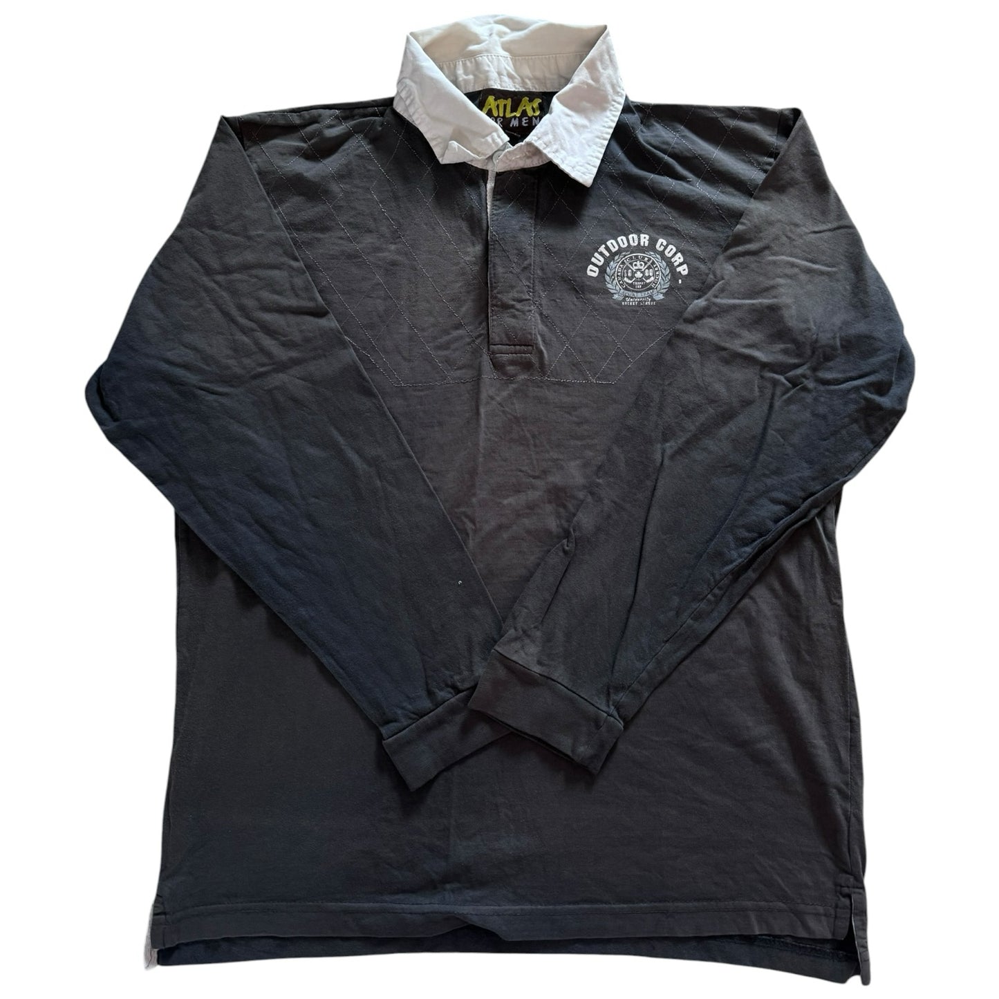 Medium Atlas For Men Faded Black Rugby Shirt