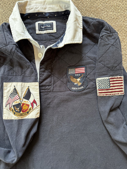 Large Eden Park Navy USA Rugby Shirt
