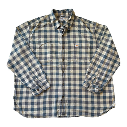 3XL Carhartt Blue Hamilton Flannel Shirt