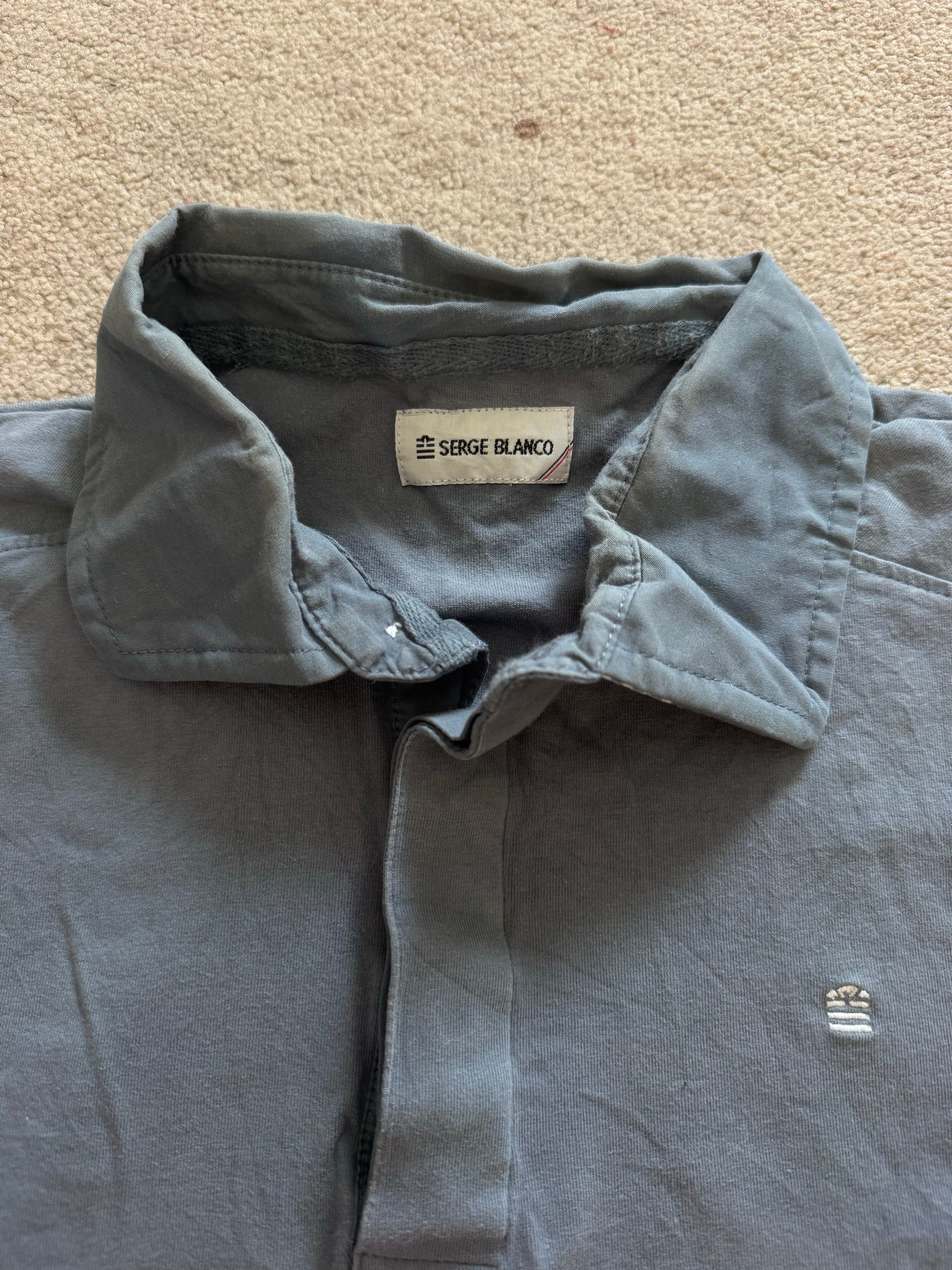 Large Serge Blanco Grey Rugby Shirt