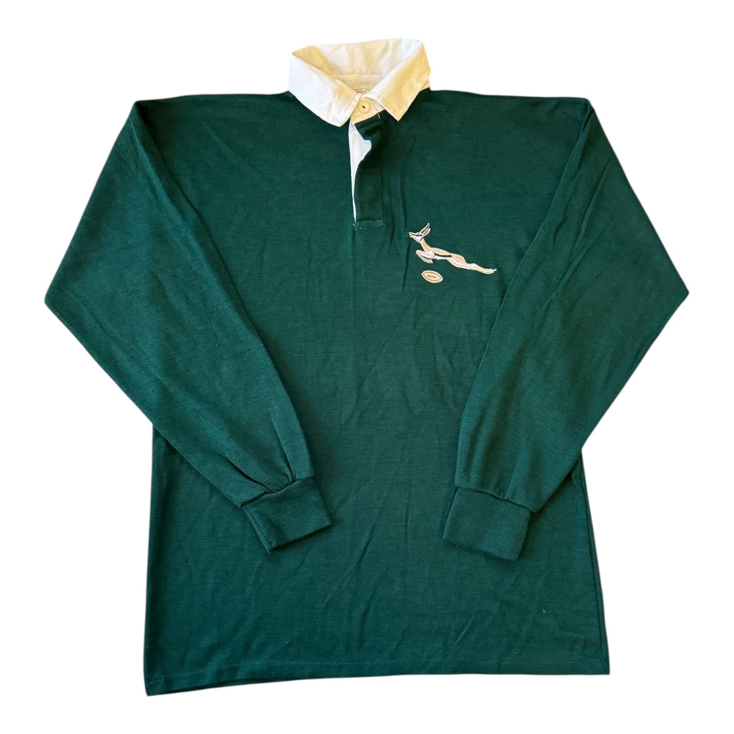 Extra large 80s/90s South Africa Springboks Green Rugby Shirt