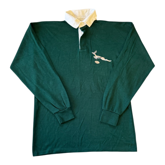 Extra large 80s/90s South Africa Springboks Green Rugby Shirt