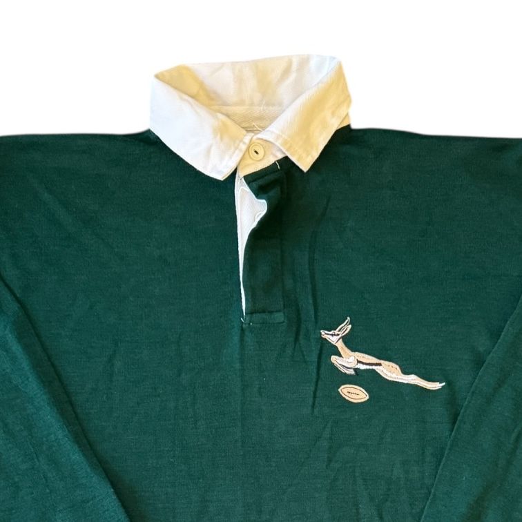 Extra large 80s/90s South Africa Springboks Green Rugby Shirt