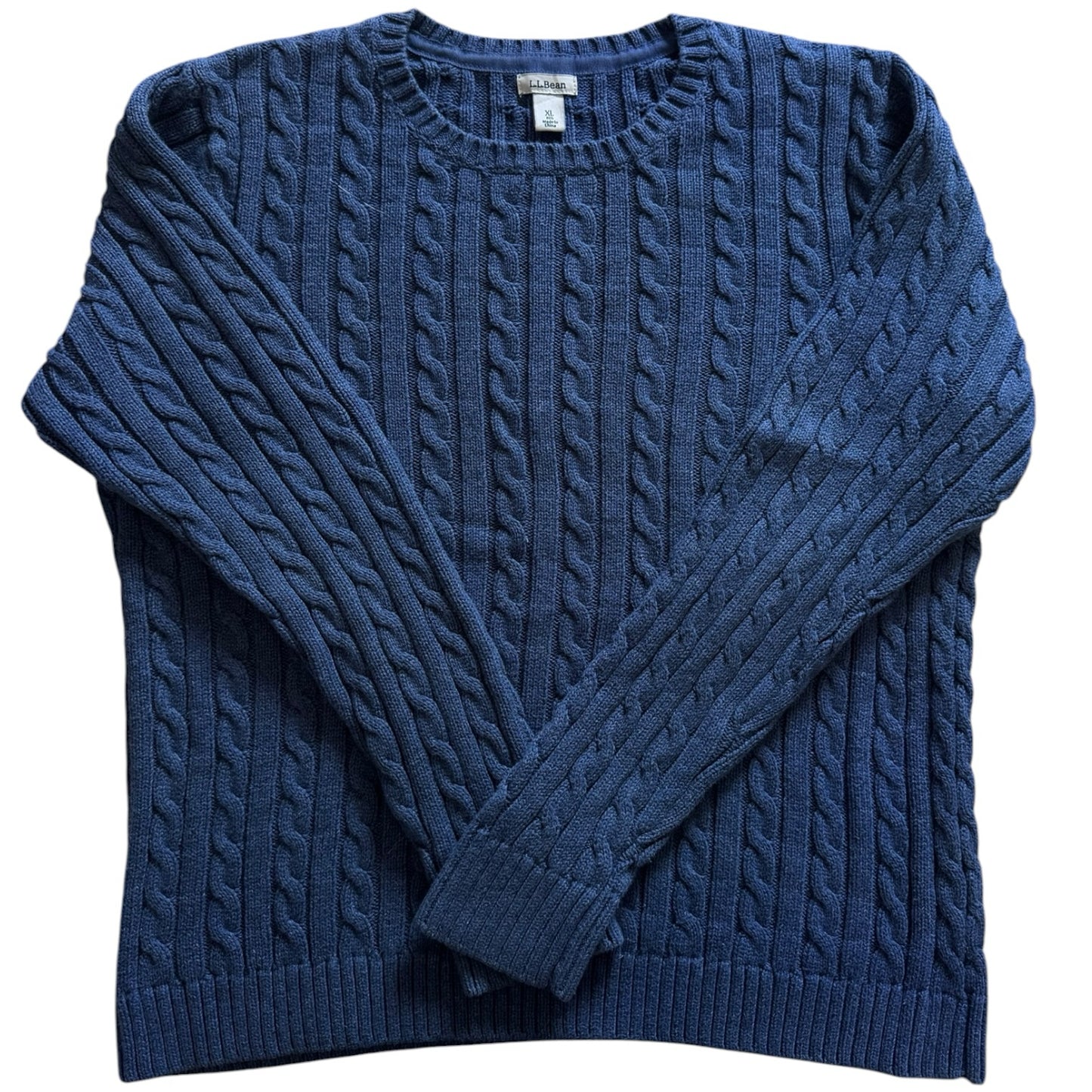 Woman's Extra large L.L.bean Blue Cable Knit