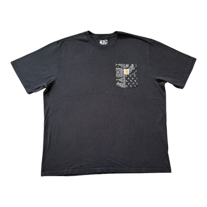 XXL Loose Fit Carhartt Black Bandana Style Pocket T-Shirt