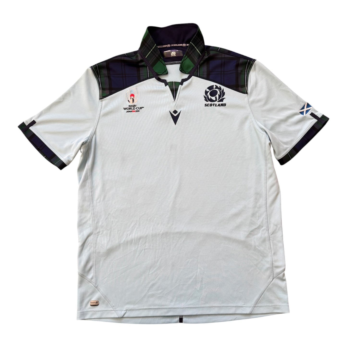 4XL 2019 Scotland Rugby Russell Blue Rugby Shirt