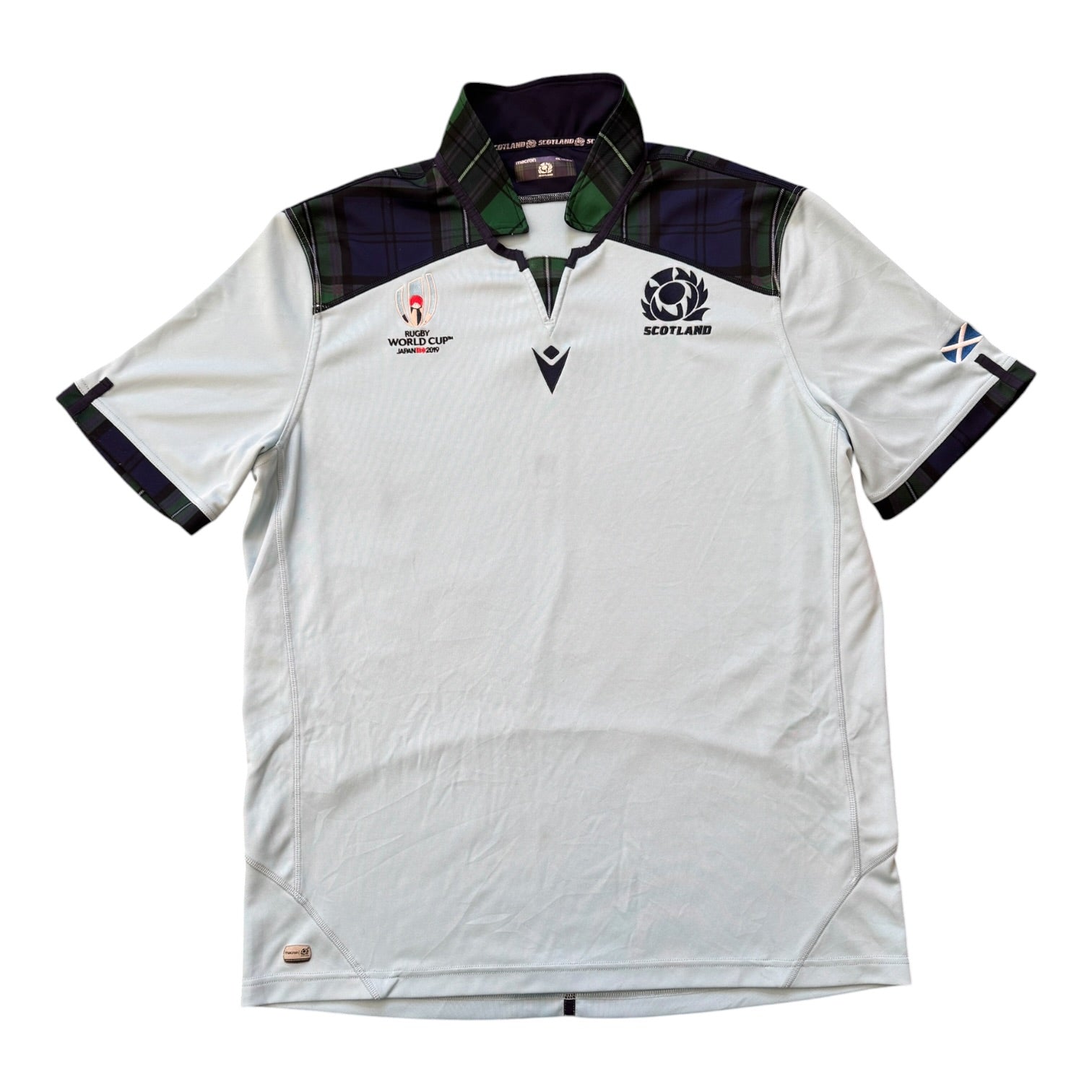 4XL 2019 Scotland Rugby Russell Blue Rugby Shirt