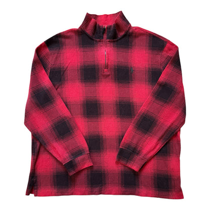 Extra large Ralph Lauren Red and Black Check 1/4 Zip