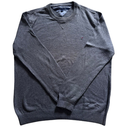 Extra large Tommy Hilfiger Grey Knitted Round Neck Jumper