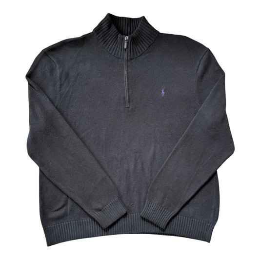 XXL Ralph Lauren Black Knitted 1/4 Zip